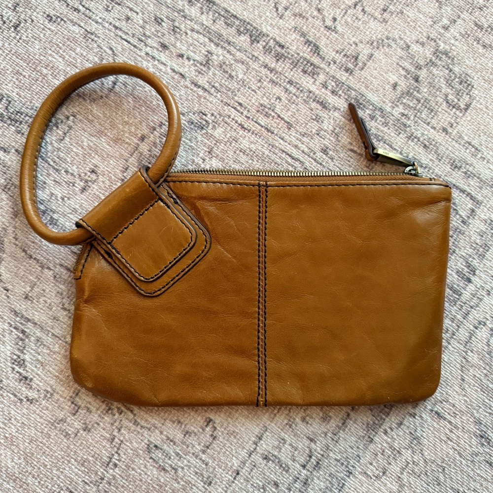 HOBO Brown Leather Wristlet